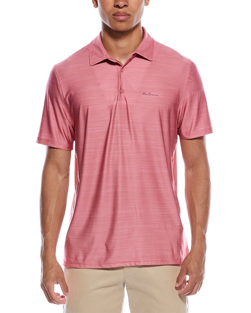 mens Sports Fit Polo Shirt, XL, Pink